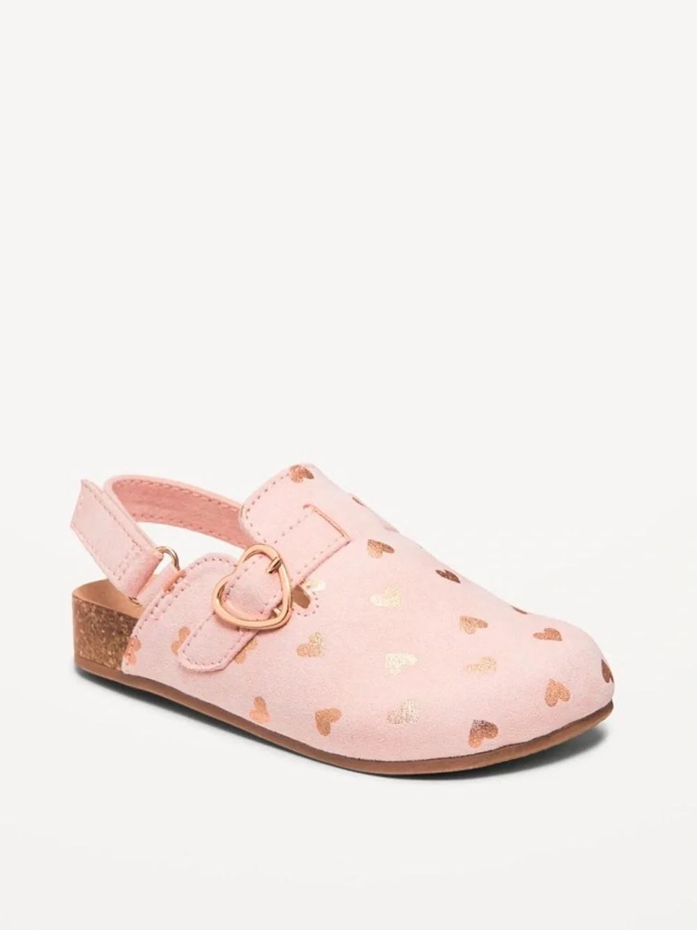 Old Navy Toddler Girl Pink Faux-Suede Heart Clogs - NWT  SIZE 9)